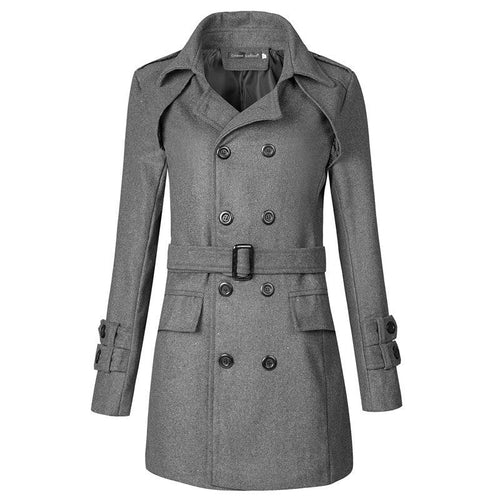 MetroTailor™ Men's Wool Coat – Refined Elegance & Comfor