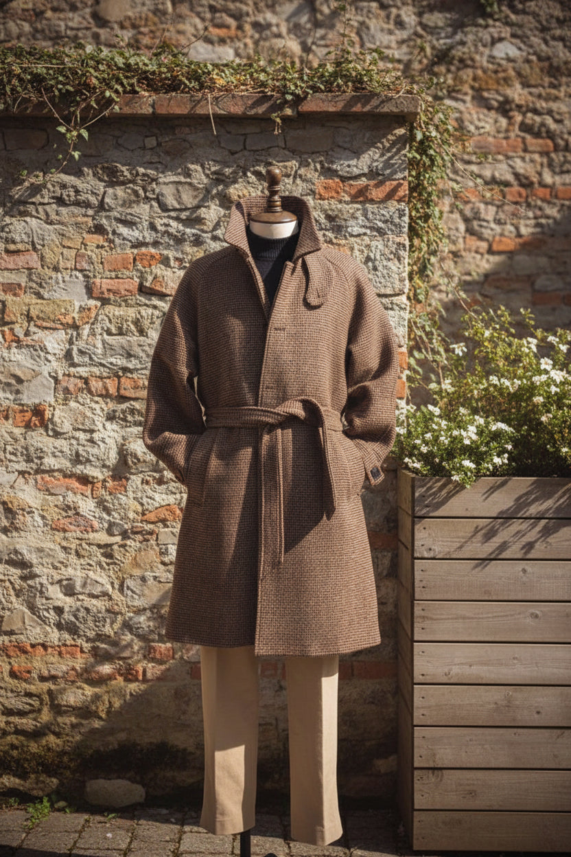Cappotto da uomo in lana a pied-de-poule – Stile Gentleman Vintage