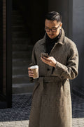 Cappotto da uomo in lana a pied-de-poule – Stile Gentleman Vintage